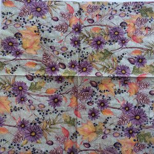 Квіти, метелики - 25*25 см